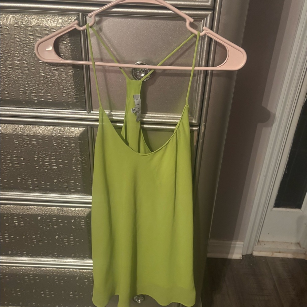 HYFVE Lime Green Asymmetrical Backless Camisole